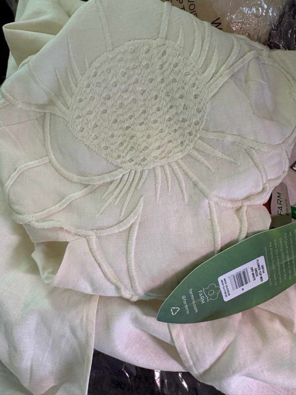 Farm Rio Flower Top Midi Dress Size Small - Picture 4 of 4